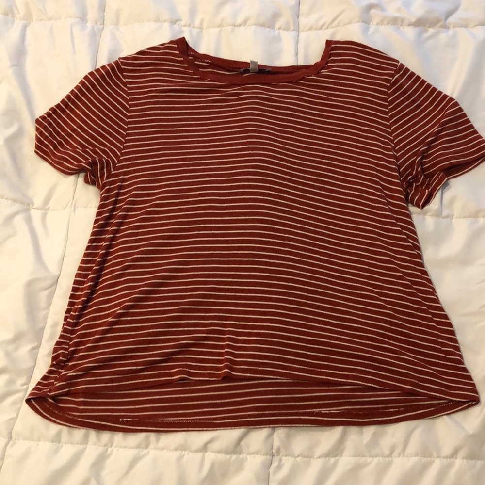 Orange striped tee